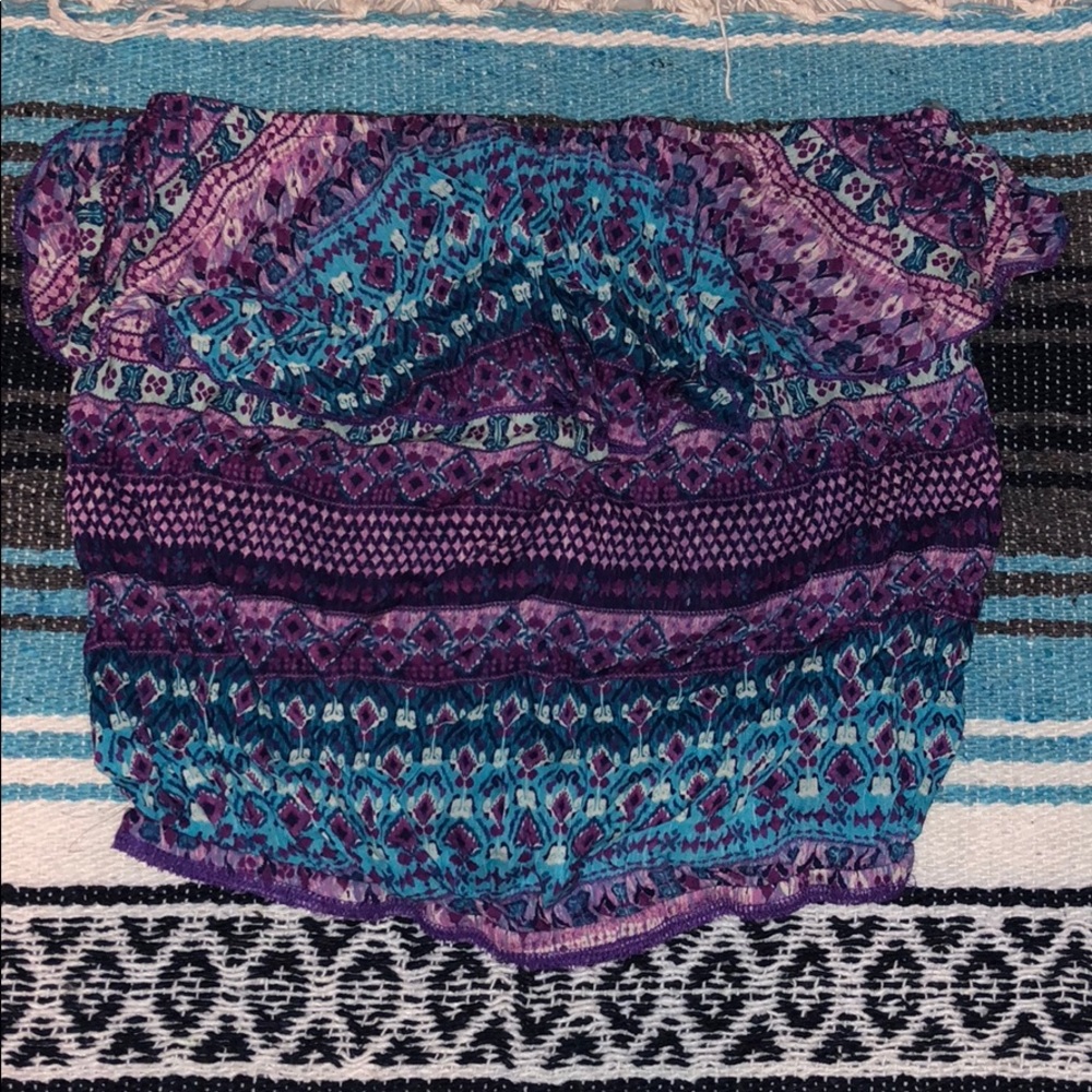 Blue and Purple Ruffle Tube Top Small 💙💜
